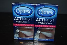 2x 10ml of Optrex Actimist Double Action Refreshing & Protecting Spray