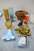 Vintage Coloured Glass Vases etc.