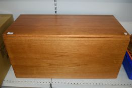 Wall Mountable Teak Record Storage Cabinet