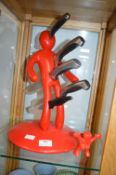 Novelty Knife Block Set and Bottle Stopper