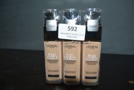 3x 30ml of Loreal True Match Foundation Neutral Undertone