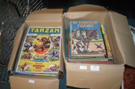 Two Boxes of Vintage Children's Annuals, etc.