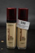 2x 30ml of Loreal Infaillible 32H Fresh Wear Foundation No.10