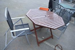 Folding Patio Table with Folding Chairs