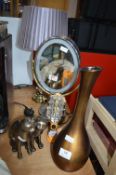 Table Lamps, Mirror, Vases, and Ornaments, etc.