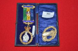 RAOB Hallmarked Silver Medallion plus German Zepli