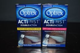 2x 10ml of Optrex Actimist Double Action Refreshing & Protecting Spray