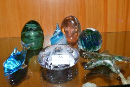 Seven Glass Paperweights