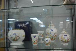 Aynsley Rose Bowl and Assorted Pottery