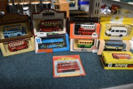Ten Assorted Diecast Buses