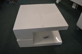 White Coffee Table with Swivel Top
