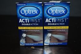 2x 10ml of Optrex Actimist Double Action Refreshing & Protecting Spray