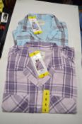 *2x Jachs Girlfriend Short Sleeve Checked Shirt Size: S