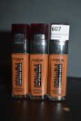 3x 30ml of Loreal Infaillible 32H Fresh Wear Foundation No.355