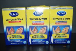 3x Scholl Veruca & Wart Freeze Kits