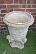 Large Concrete Garden Planter with Sirens etc.