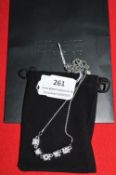 Swarovski Necklace with White Metal Chain
