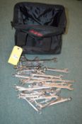Snap-On Tool Bag Containing Assorted Snap-On and Bluepoint Spanners