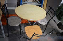 Folding Table with Two Chairs, and a Folding Chair