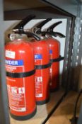 Three 2kg ABC Dry Powder Fire Extinguishers