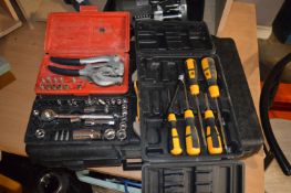 Hole Punch, Socket Set, and a Part Screwdriver Set