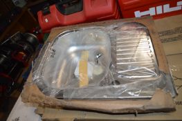 *Three Stainless Steel Single Bowl Sinks