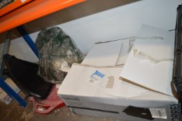 *Mixed Lot of Salvage Items Including 100x300 Screen, Wreath Storage Container, and a Composite