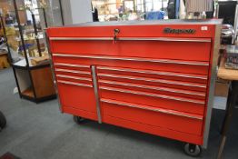 Snap-On Multi Drawer Mobile Tool Chest with Keys, and Contents
