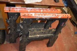 Two Plastic Sawhorses