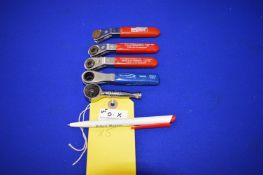 Five Assorted Snap-On, Bluepoint, and Other Ratchets