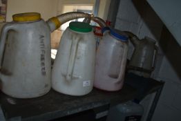 *Contents of Shelf to Include Fuelling Jugs, Duck Oil Tin, etc.