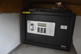 *S&L Safe with Keys and Code (as mounted, buyer to remove)