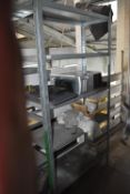 *Galvanised Five Tier Shelving 100x40cm x 210 cm tall