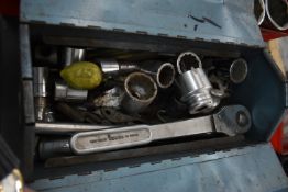 *Toolbox Containing a Britool 3/4” Drive Ratchet and Sockets
