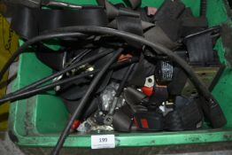*Tub of Various Seatbelt Parts, Anchors, etc.