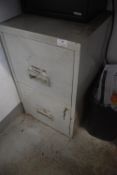 *Grey Two Drawer Filing Cabinet with Key