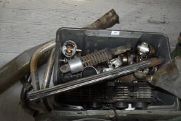 *Box of Various Motorcycle Parts from a Z1000