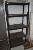 *Black Plastic Five Tier Shelving 70x40cm x 170cm tall
