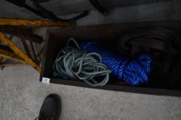 *Wooden Box Containing Rope, Sling, and a Chain