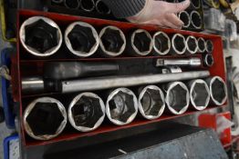 *1” Drive Sockets Set with Bars, and Ratchet Head