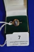 9ct Gold Ring with Gemstone Size: P, ~2.9g