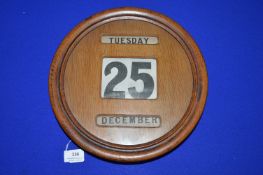 1930’s Oak Perpetual Wall Calendar