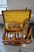 Small Vintage Suitcase and Contents
