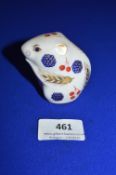 Royal Crown Derby Field Mouse Paperweight with Gold Seal
