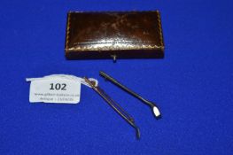 9ct Gold ~3.3g and Silver ~2.7g Golf Club Tiepins