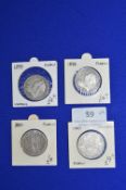 Four Victoria Silver Florins