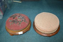 Two Victorian Embroidered Kneelers