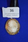 9ct Gold Cameo Brooch ~6.4g total