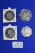 Four Victoria Silver Crowns
