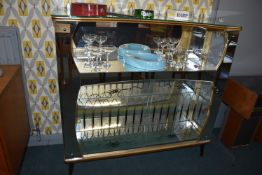 1950’s Mirror Back Glazed Cocktail Cabinet